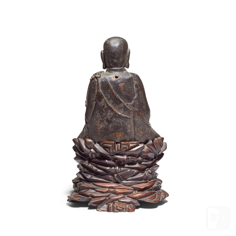 明 十六/十七世紀 銅羅漢 | A BRONZE FIGURE OF A SEATED LUOHAN - 图2